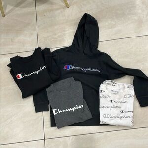 Champion Black and Gray Sweatshirts & Hoodies